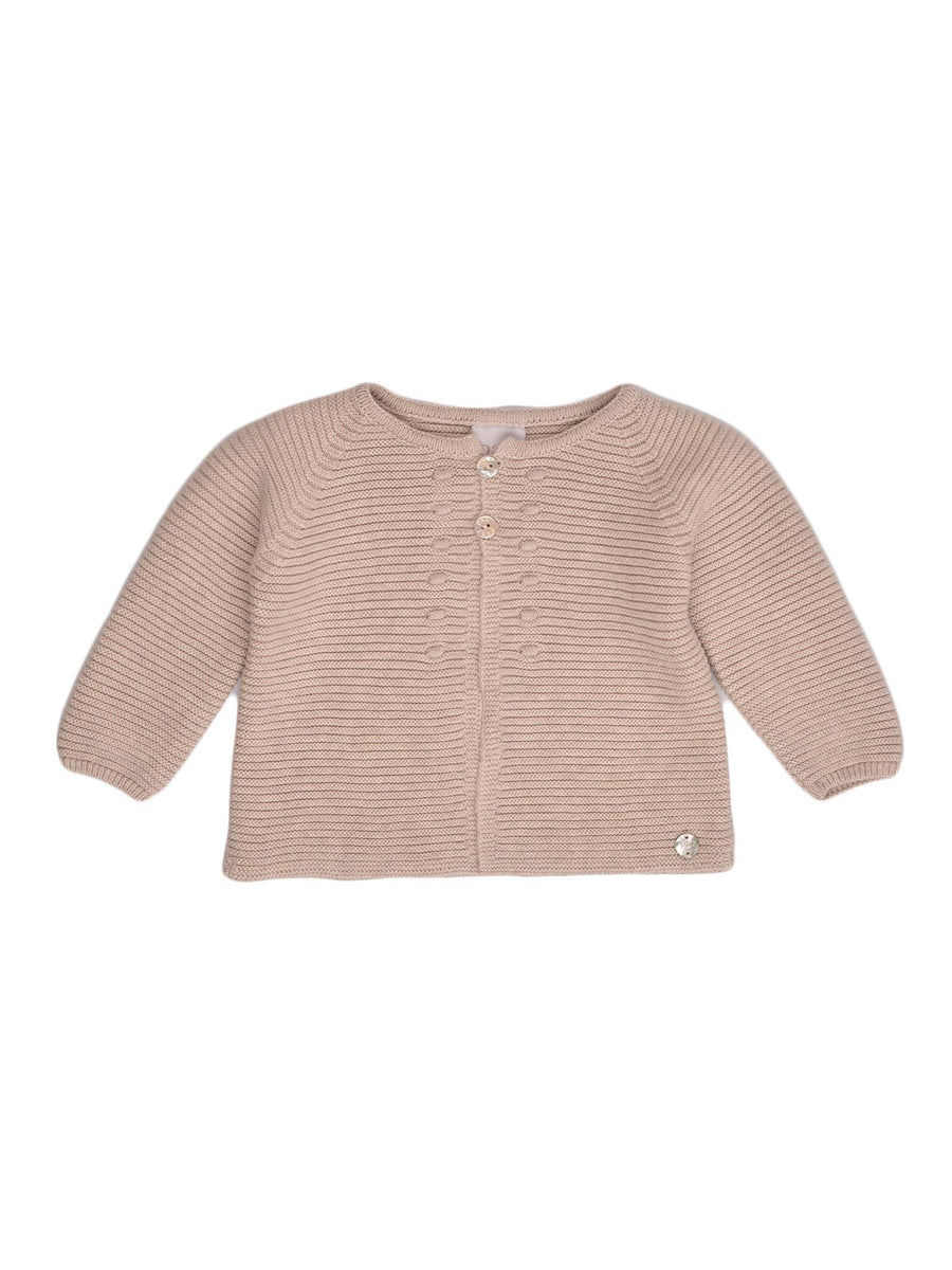 Cardigan beige a coste 00142240 79H72 Paz Rodriguez 