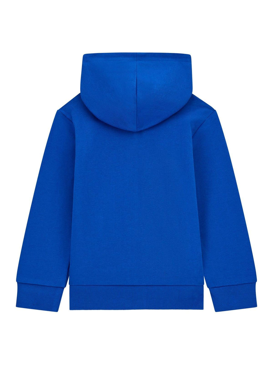 Felpa Guess blu royal full zip con logo sulla spalla N4YQ00KA6R3 G76G Guess 