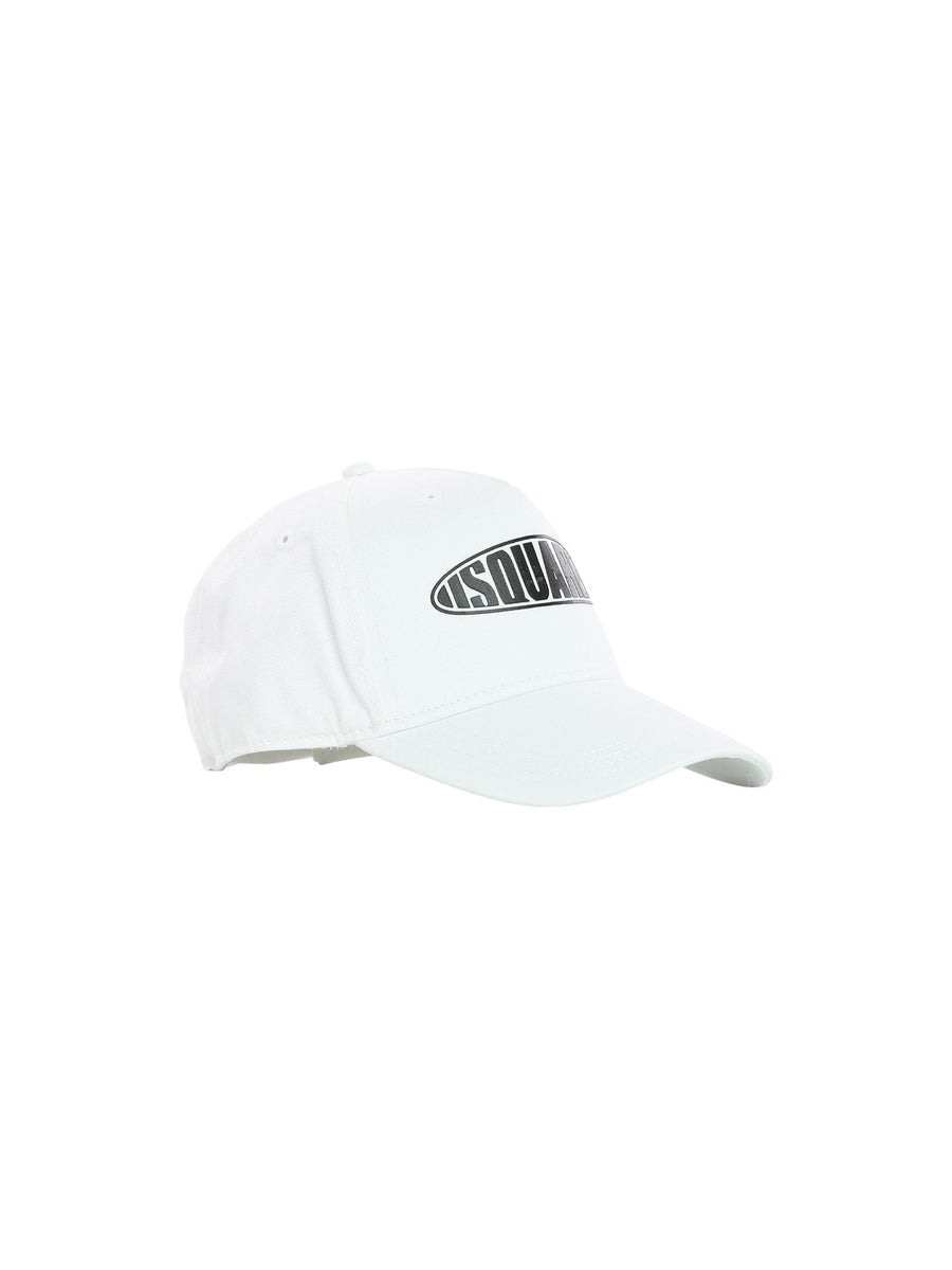 Cappello bianco con visiera e logo DQ2116 DQ100 Dsquared 