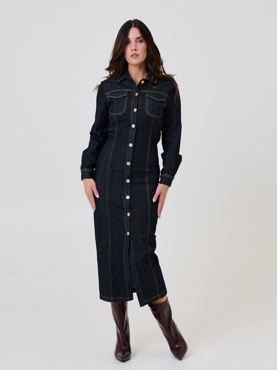 Abito chemisier Vicolo in denim DF5085 DNM Vicolo 