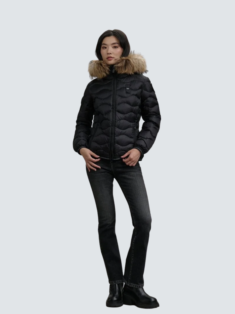 Giubbino con bordo in pelliccia "Aldie" Blauer nero BLDC03096 999EI Blauer 