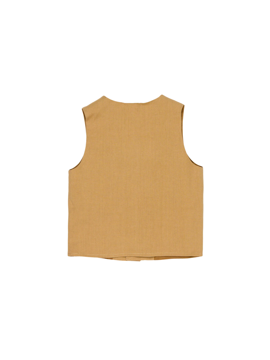 Gilet Manuel Ritz cammello con dettaglio su tasca MR2879 CAM Manuel Ritz 