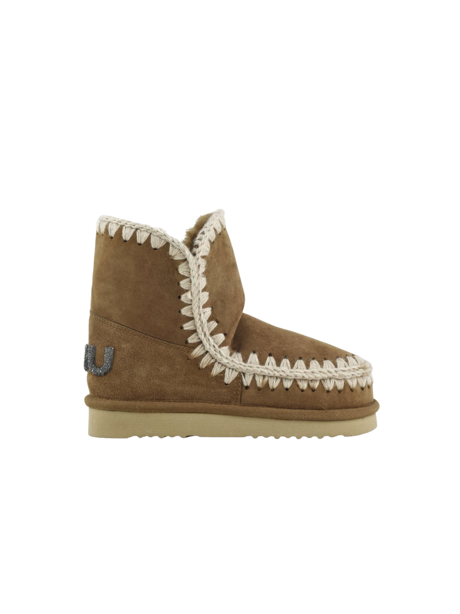 Mou "Eskimo 18 Suede - Glitter Logo" cognac MU.FW101050A COG Mou 
