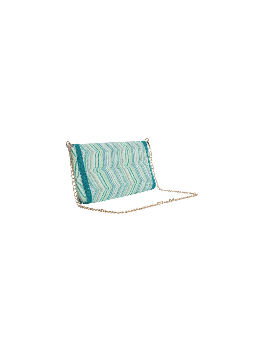 Pochette Pho Firenze verde acqua chevron 8021021 FROZEN PHO FIRENZE 