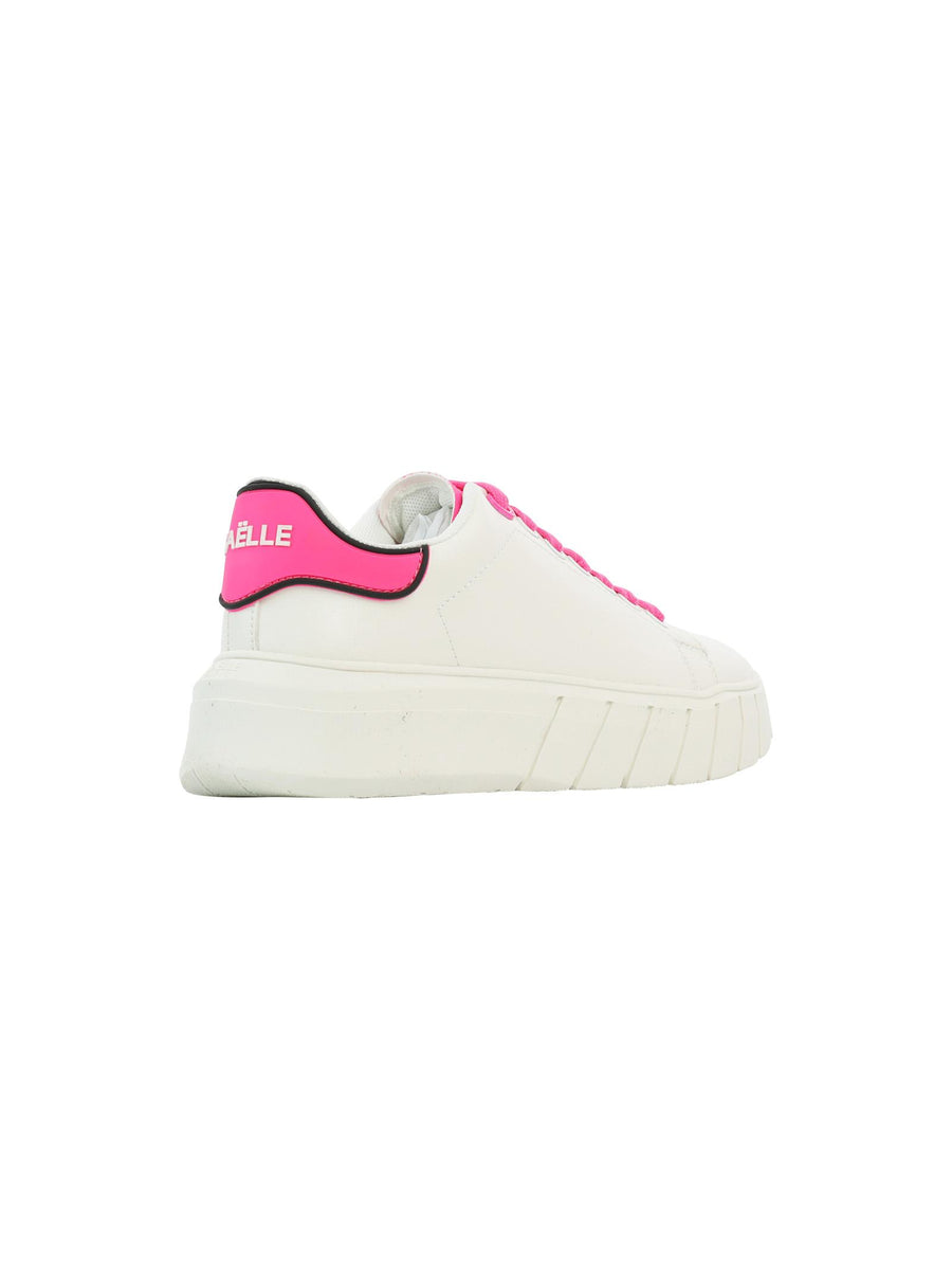 Sneakers addict bianca e fucsia fluo 2966 FUC Gaelle 