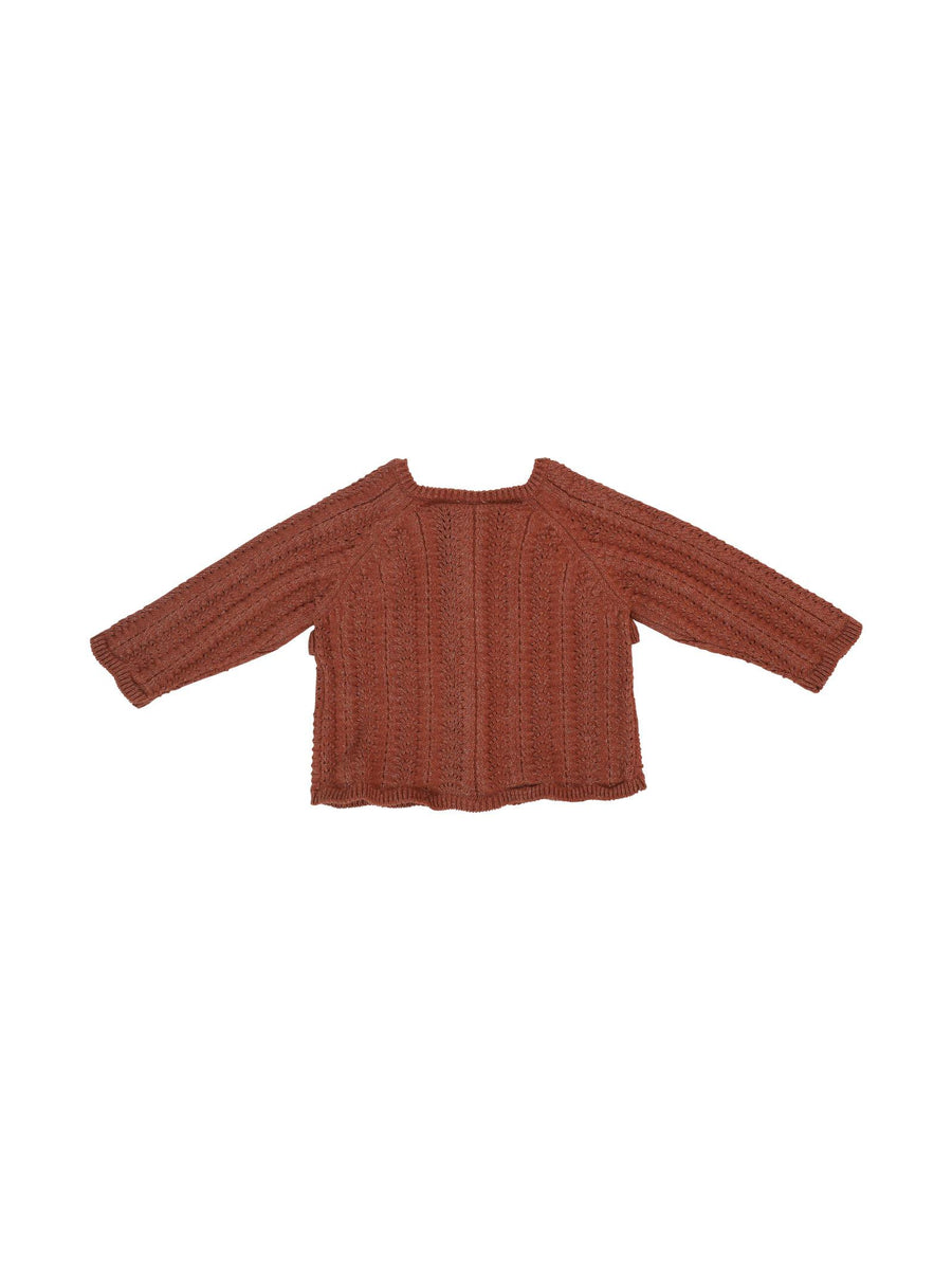 Cardigan in filo chocolate Y05178 MARR Carrement Beau 