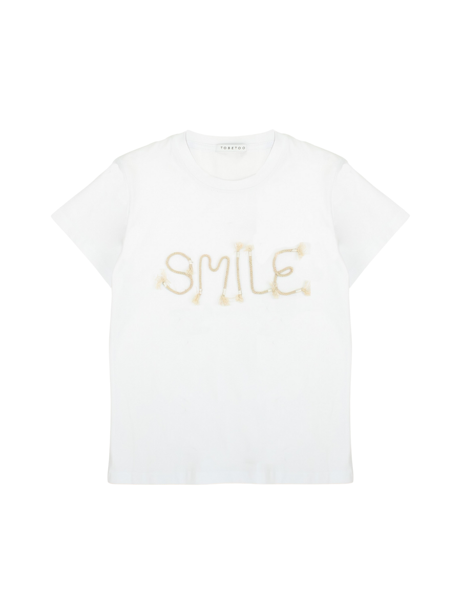 T-Shirt Tobetoo bianca smile 240TTFJS25 BIANCO Tobetoo 