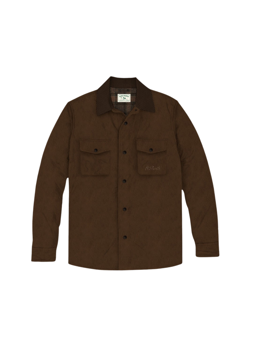 Camicia "18h" Saint Barth marrone BEX003 00029I MC2 SAINT BARTH 