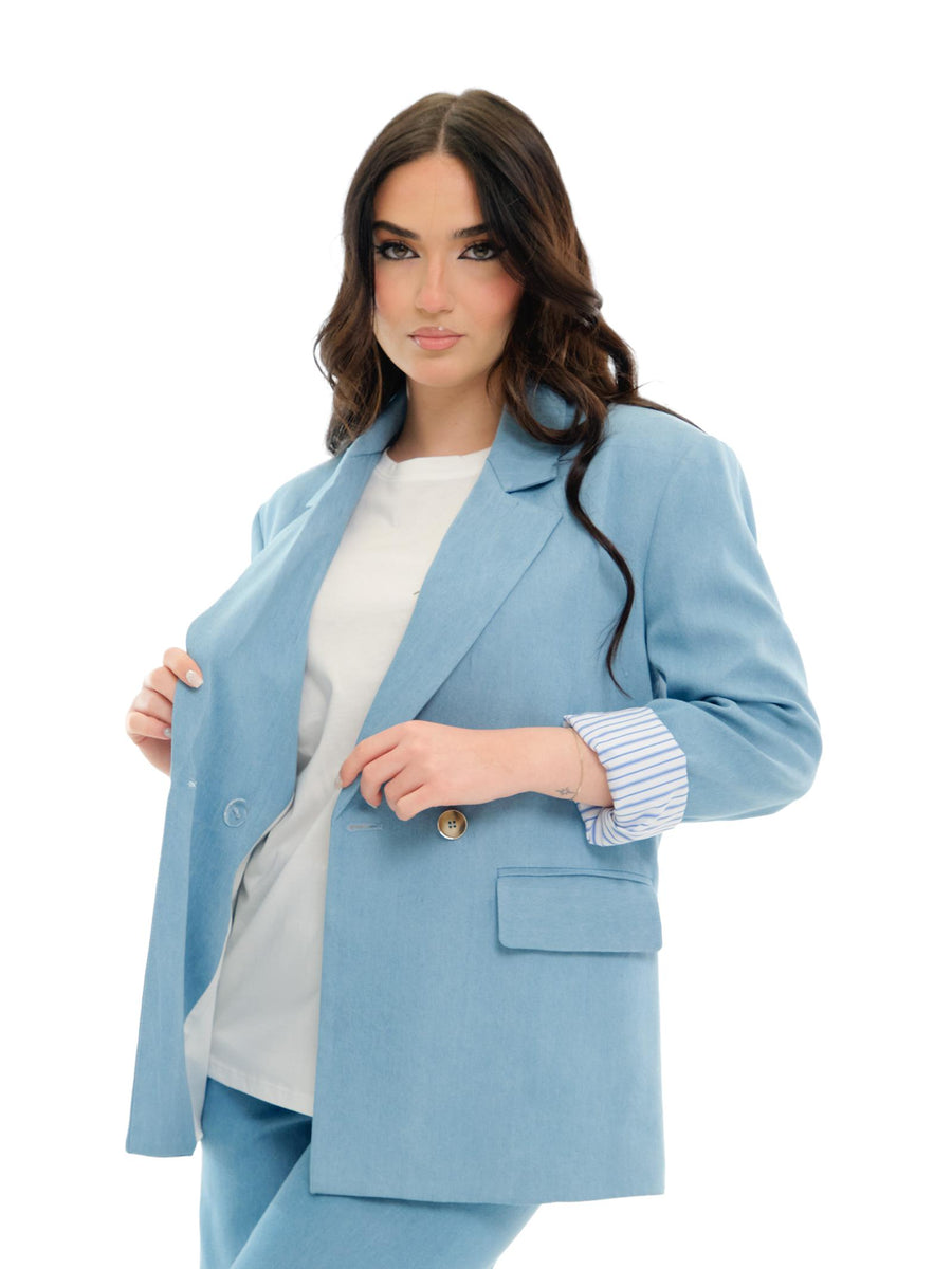 Blazer Imperial azzurro con risvolti a righe J9990014T AZZURRO/BLU Imperial 