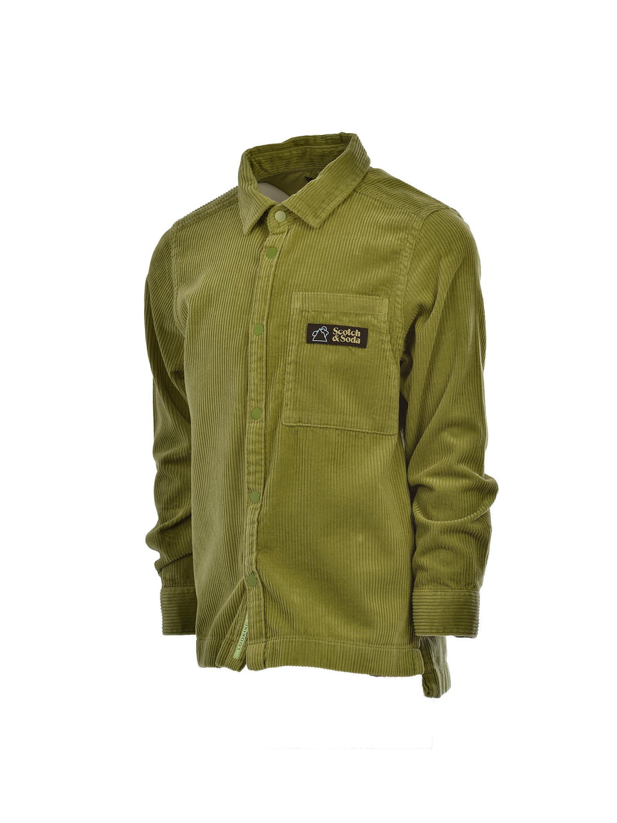 Camicia a coste verde militare 163178 4342 Scotch & Soda 