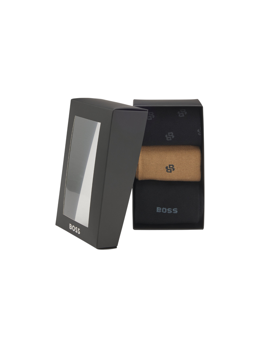 3 Paia di calzini Boss nero marrone e beige 50543650 960 Boss 