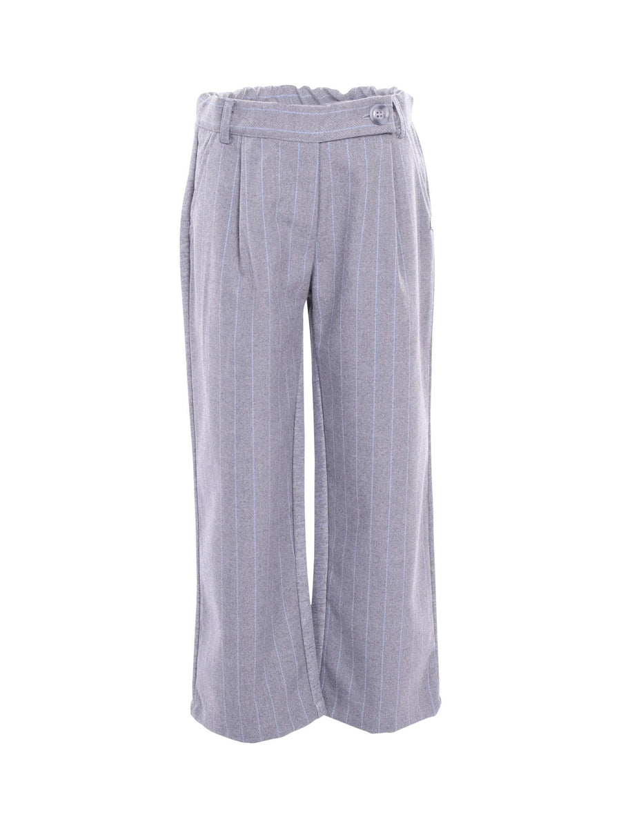 Pantalone Manila Grace svasato grigio gessato MFBF24P224 GRI Manila Grace 