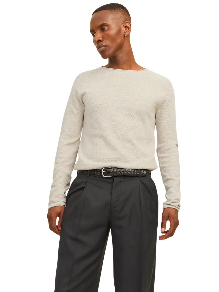 Maglione Jack & Jones panna 12157321 Oatmeal Melange Jack & Jones 