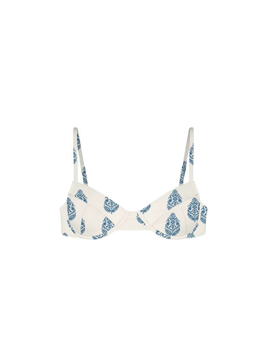 Bralette Saint Barth con ferretto bianca con stampa florale BE00001 01702H MC2 SAINT BARTH 