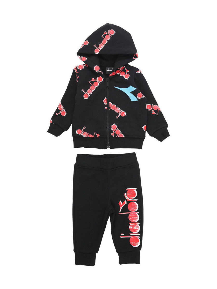 Completo tuta nero con stampa all over 031603 110 Diadora 