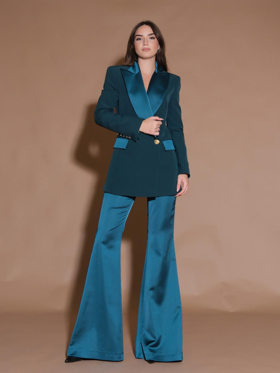 Pantaloni Maxi zampa verde bosco PA223CAT BOSCO Silence Limited 