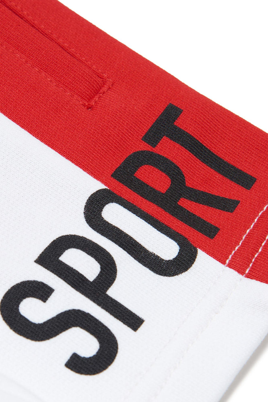 Shorts bianco e rosso DQ1467D009B DQ411 Dsquared 