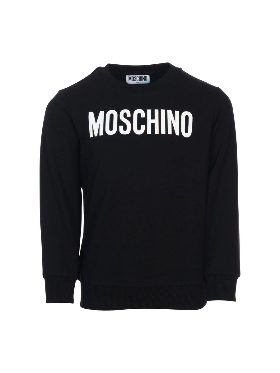 Felpa Moschino nera con logo lettering HUF09I 60100 Moschino 