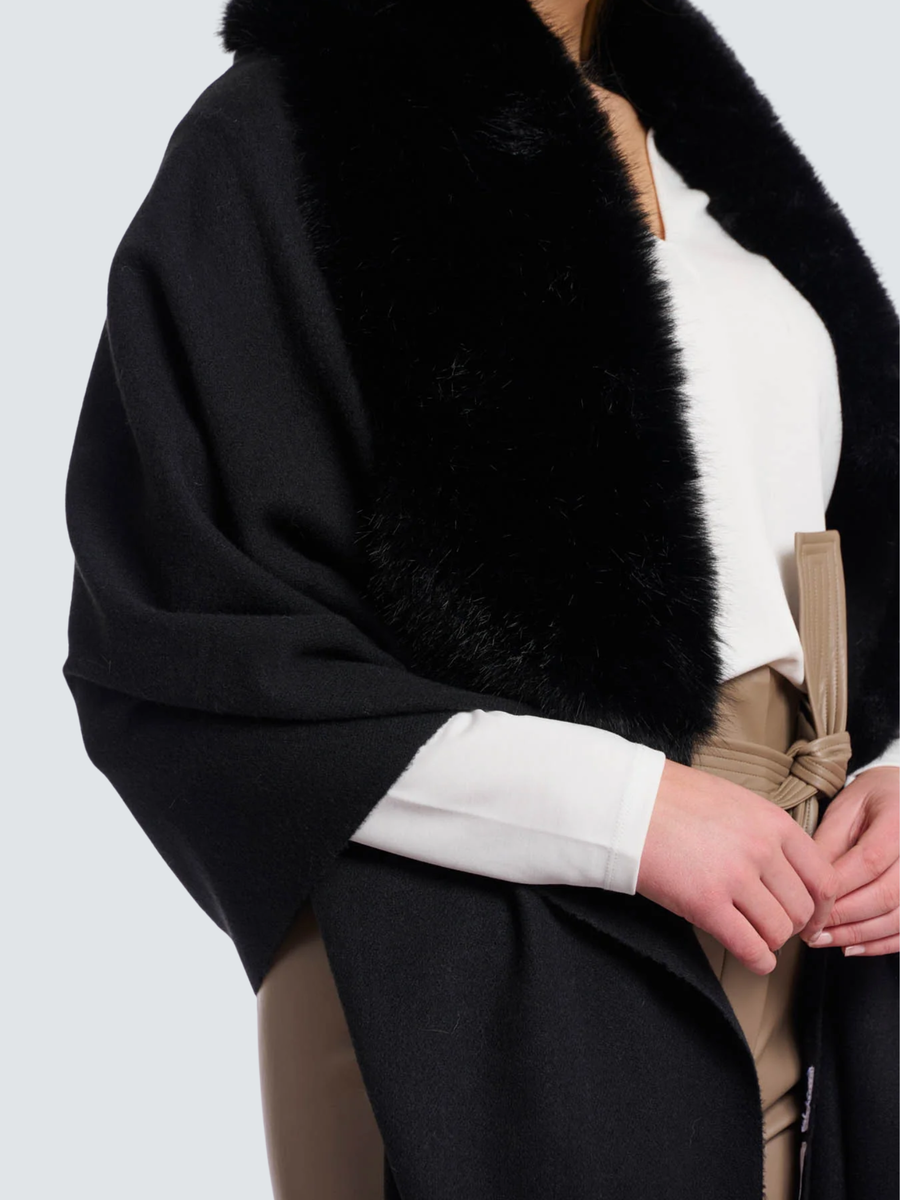 Poncho "Wendy" Rino & Pelle nero Wendy.7002511 Black Rino & Pelle 