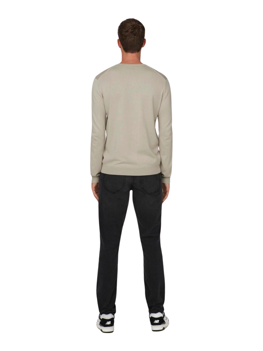 Pullover wyler Only & Sons grigio chiaro 22020088 SILVER Only & Sons 