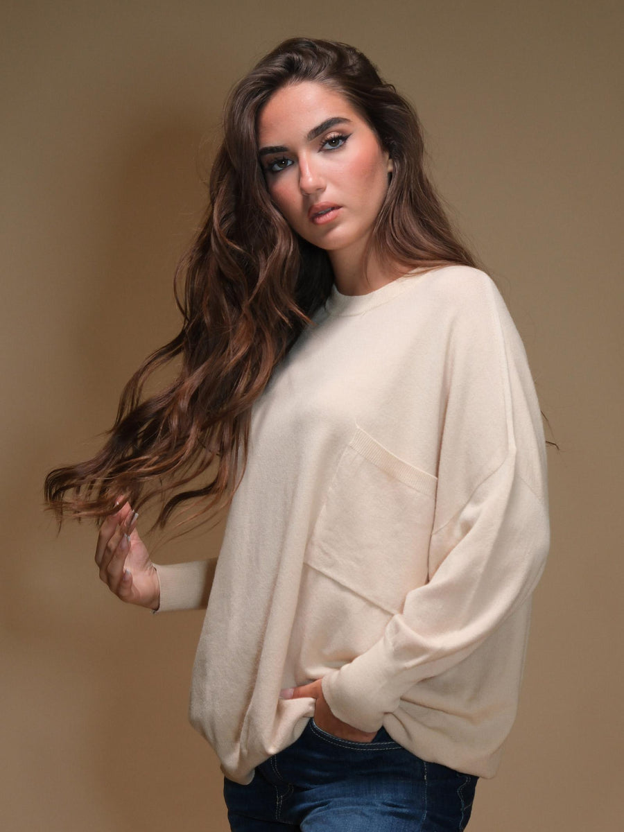 Maglione Armoire over con taschino mandorla IR3224 ALMOND Armoire 