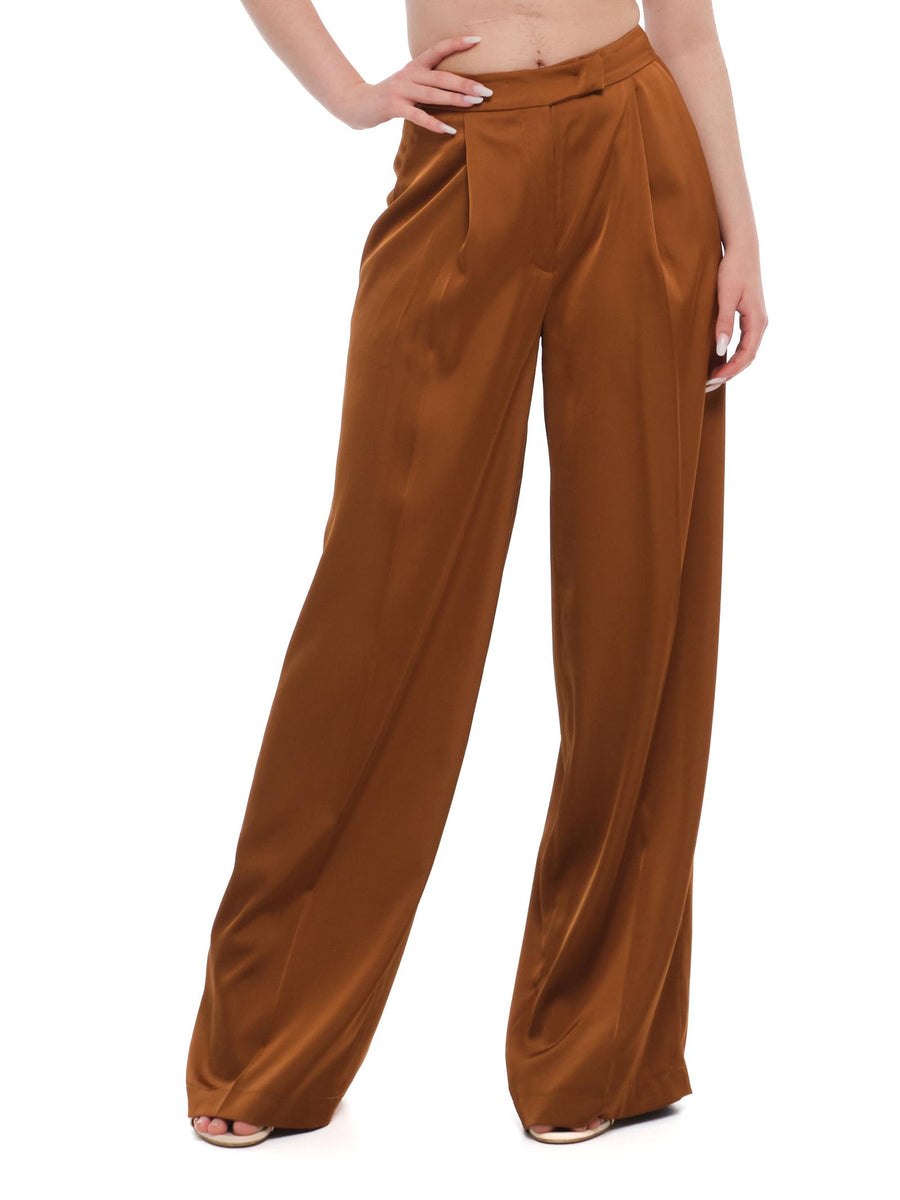 Pantalone a palazzo Silence Limited bronzo satinato PA295 BRONZE Silence Limited 