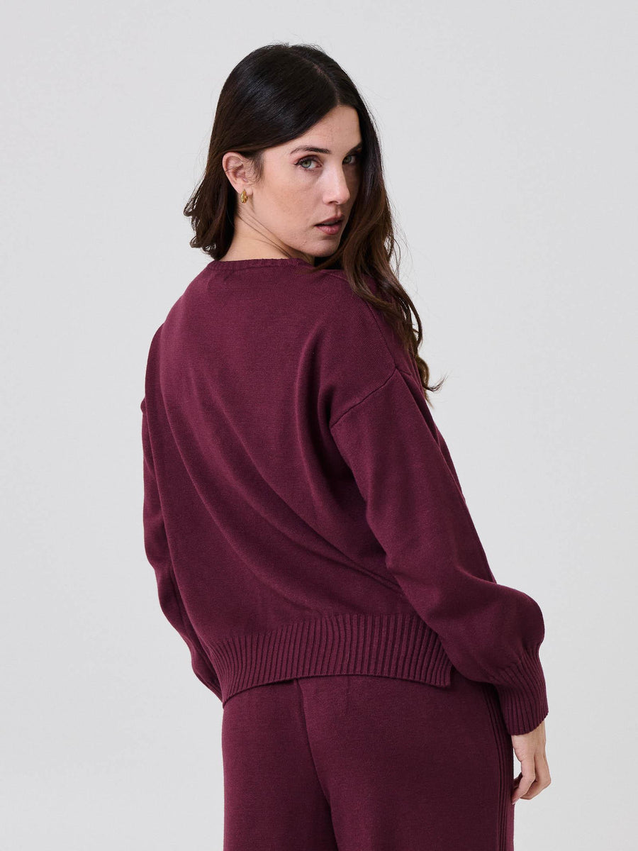 Maglione Armoire bordeaux con spalle scese IT2700 MAROON Armoire 