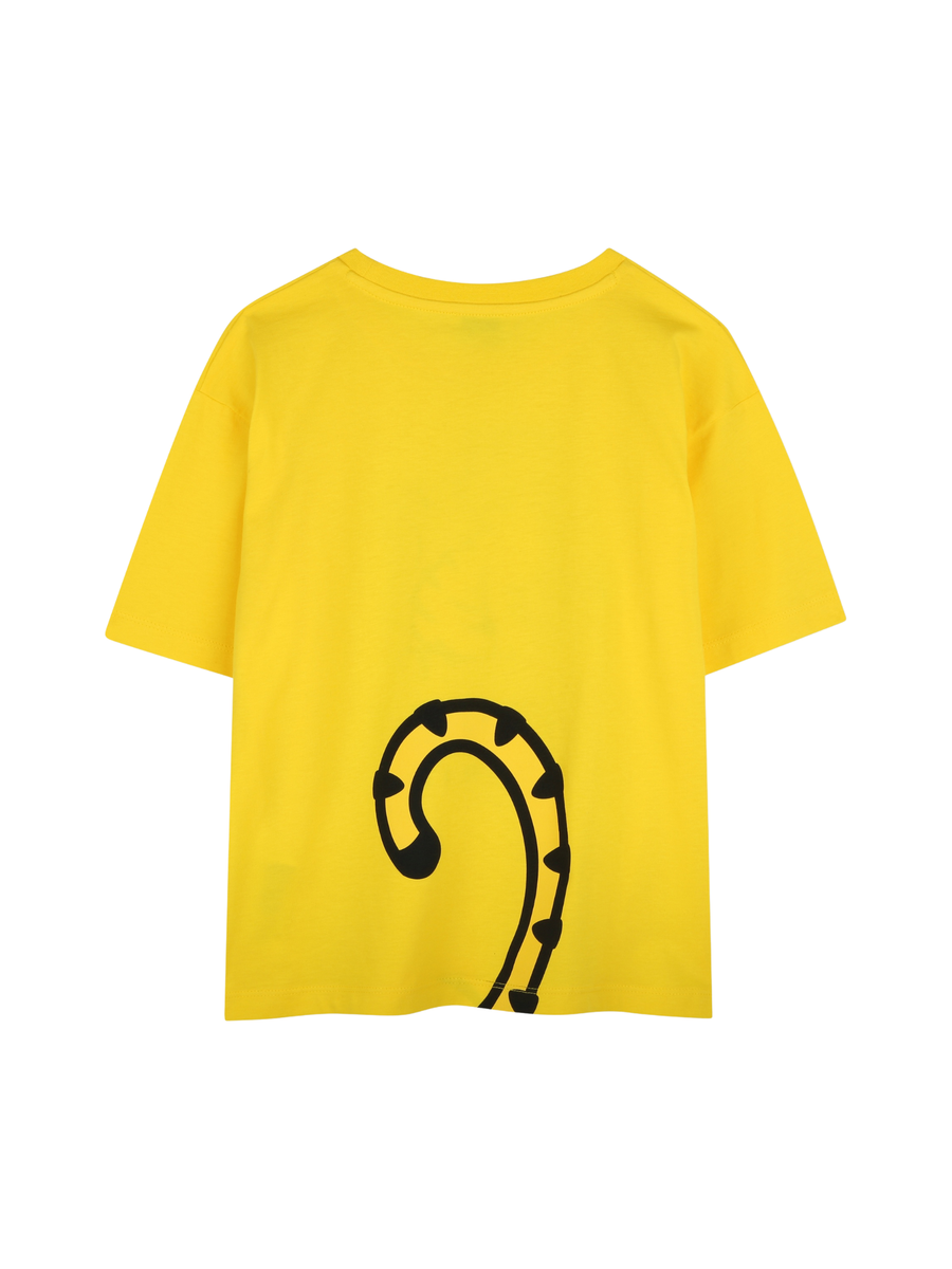 T-Shirt Kenzo gialla con logo lettering e dettaglio animalier K61052 525 Kenzo 