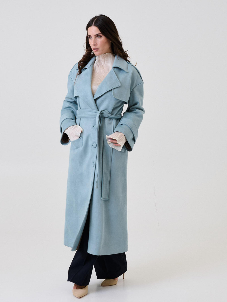 Cappotto scamosciato Bohemian Vì azzurro cielo CP280 SKY Bohemian V 