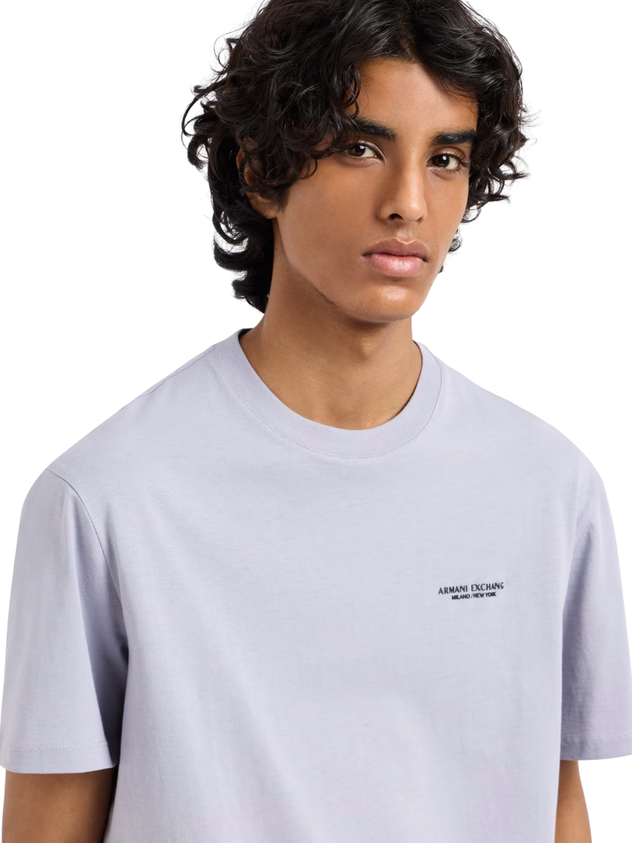 T-shirt Armani Exchange lilla con logo sul petto 8NZT91Z8H4Z UA047 Armani Exchange 