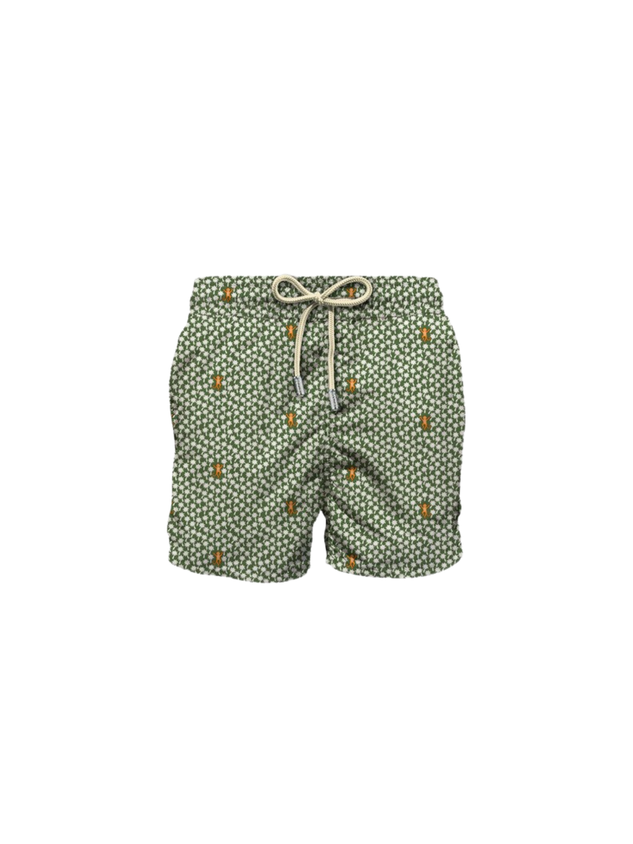 Costume "comfort light" Saint Barth verde con dettagli a contrasto COM0009 05450H MC2 SAINT BARTH 