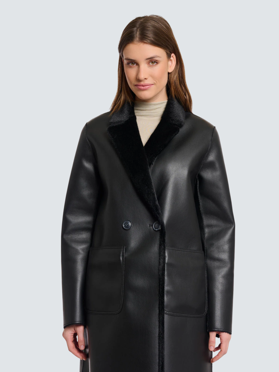 Cappotto "Ivon reversible coat" Rino & Pelle nero Ivon.7002512 Black Rino & Pelle 