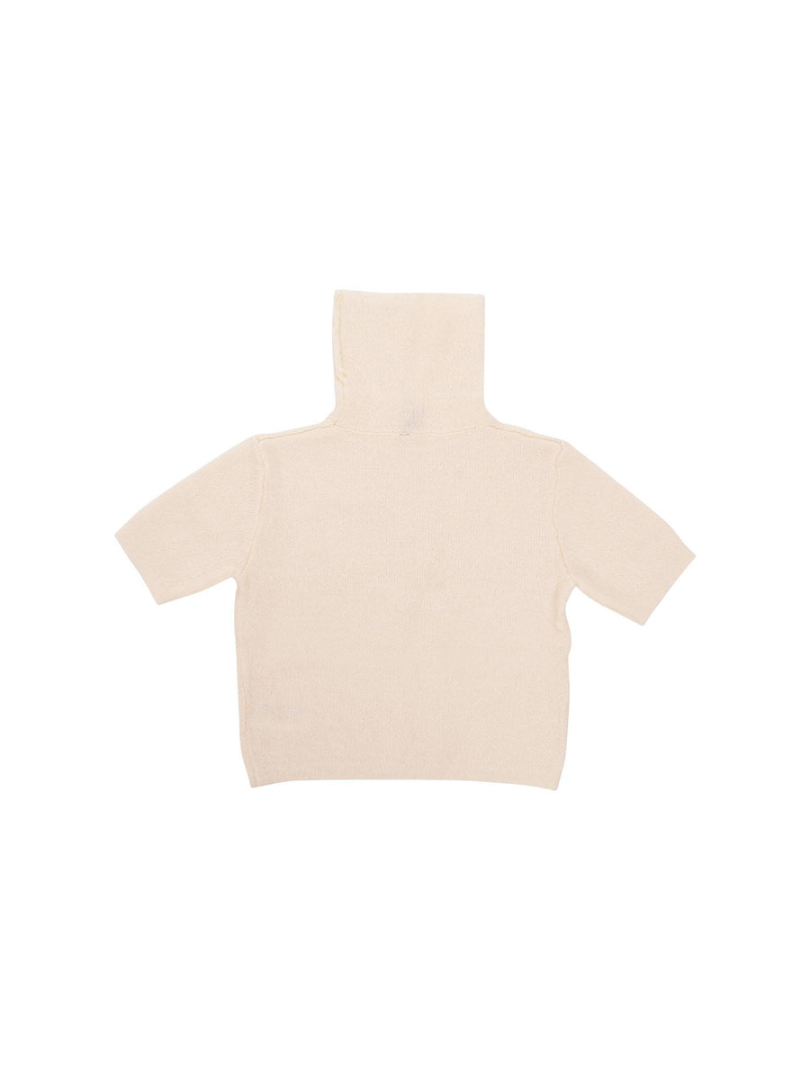 Maglioncino bambina Manila Grace a mezze maniche latte MFJF24M185 LATTE Manila Grace 