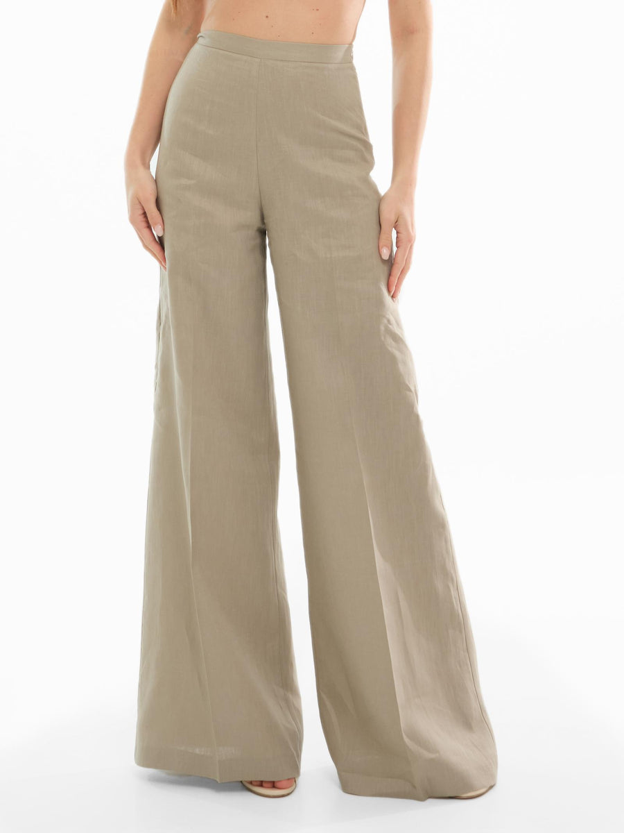 Pantalone a gamba larga Bohemian Vì taupe SDBO2009 TAUPE Bohemian V 