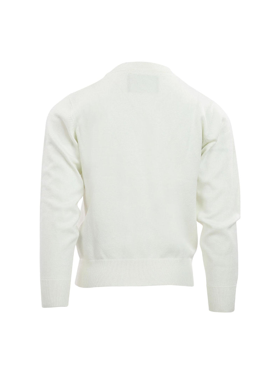 Maglioncino John Richmond bianco logo ricamato RBA24066MA WHI John Richmond 