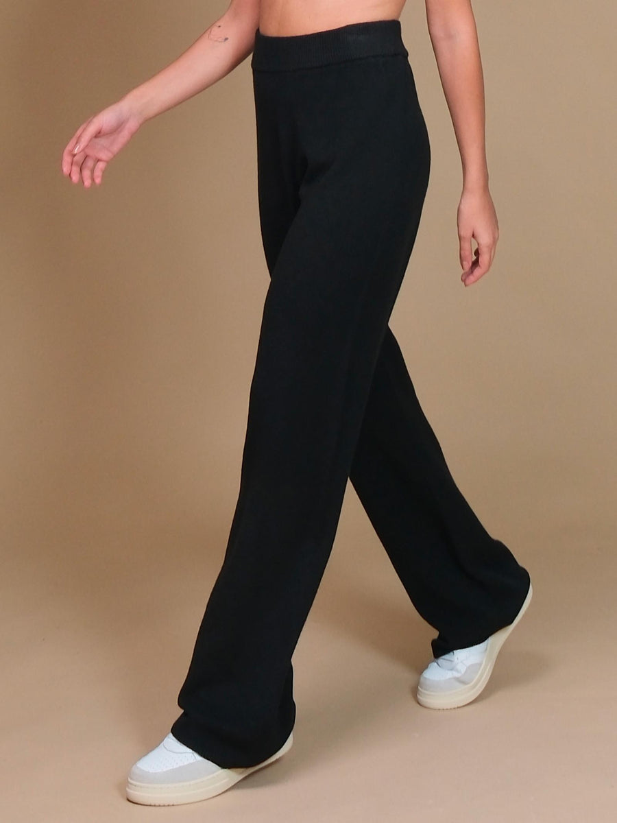 Pantalone a palazzo Armoire in maglia nero AI720 NERO Armoire 