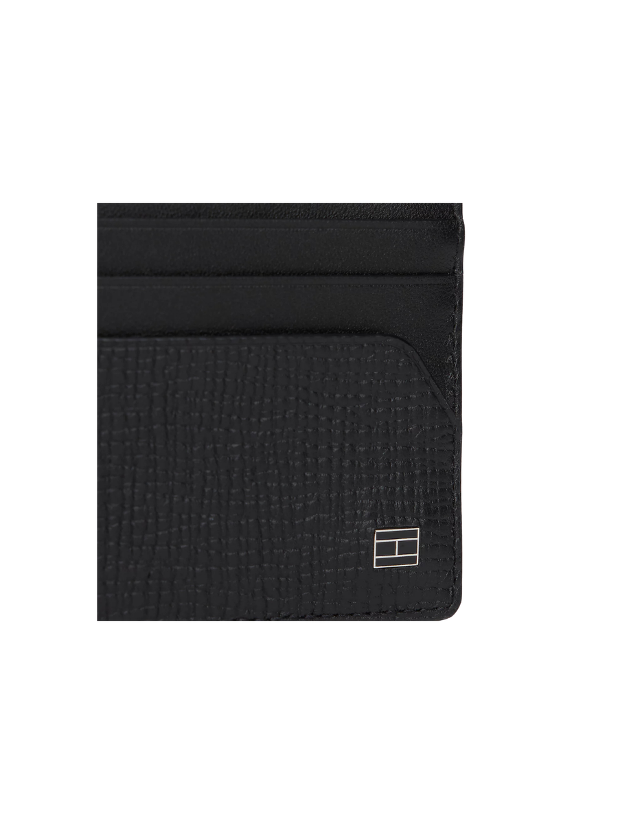 Porta carte di credito Tommy Hilfiger nero con bandierina AM0AM13707 BDS Tommy Hilfiger 