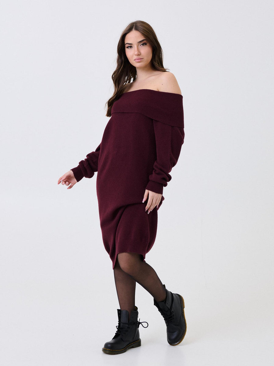 Abito con scollo a barca Armoire vino AI826 VINO Armoire 