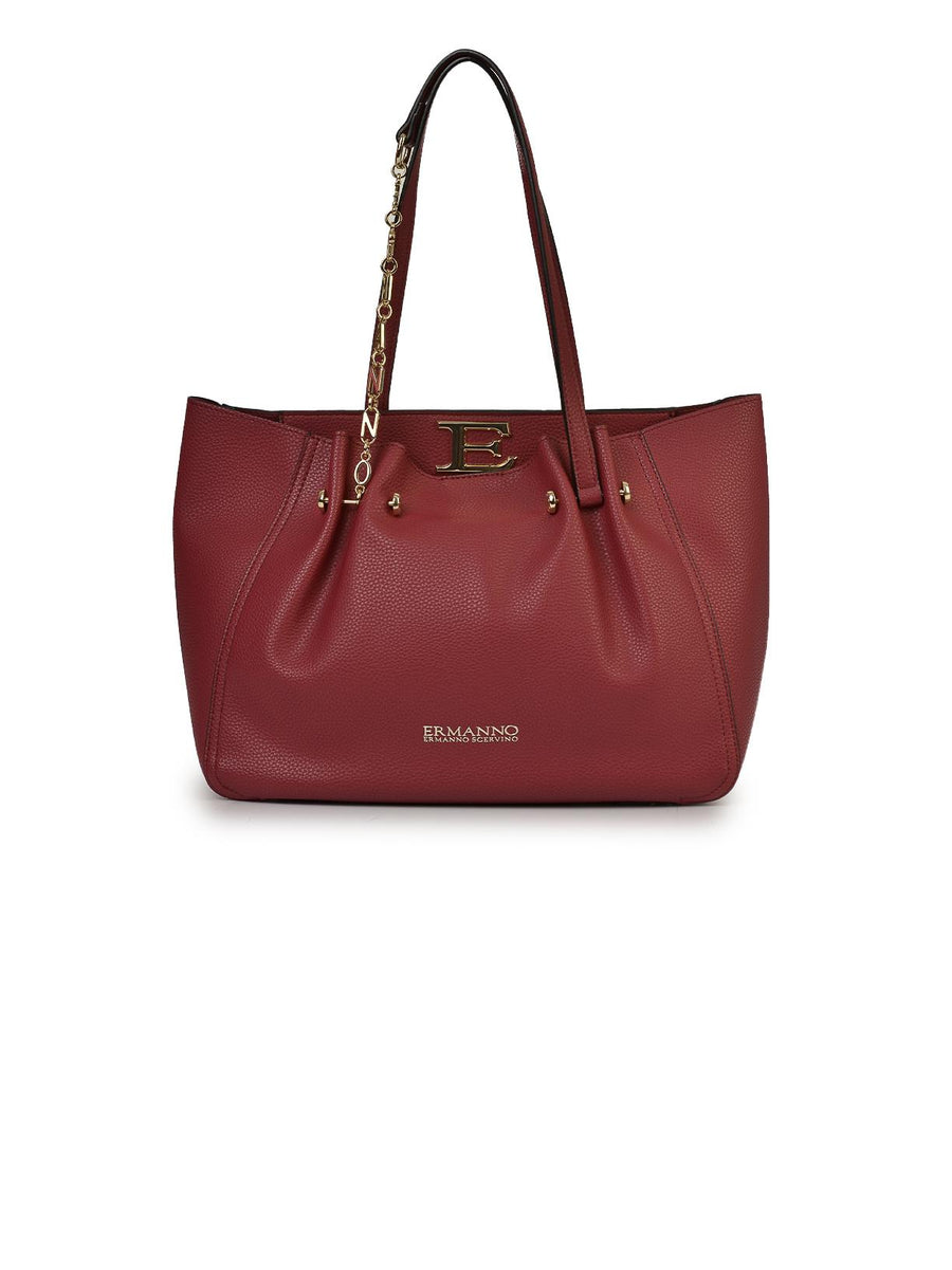 Shopper rossa in ecopelle 12401236 333 Ermanno Scervino 