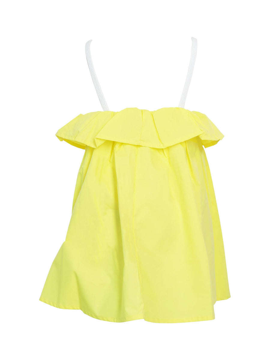 Abito giallo con triangolo crochet MA209 GIA Mariuccia Milano 