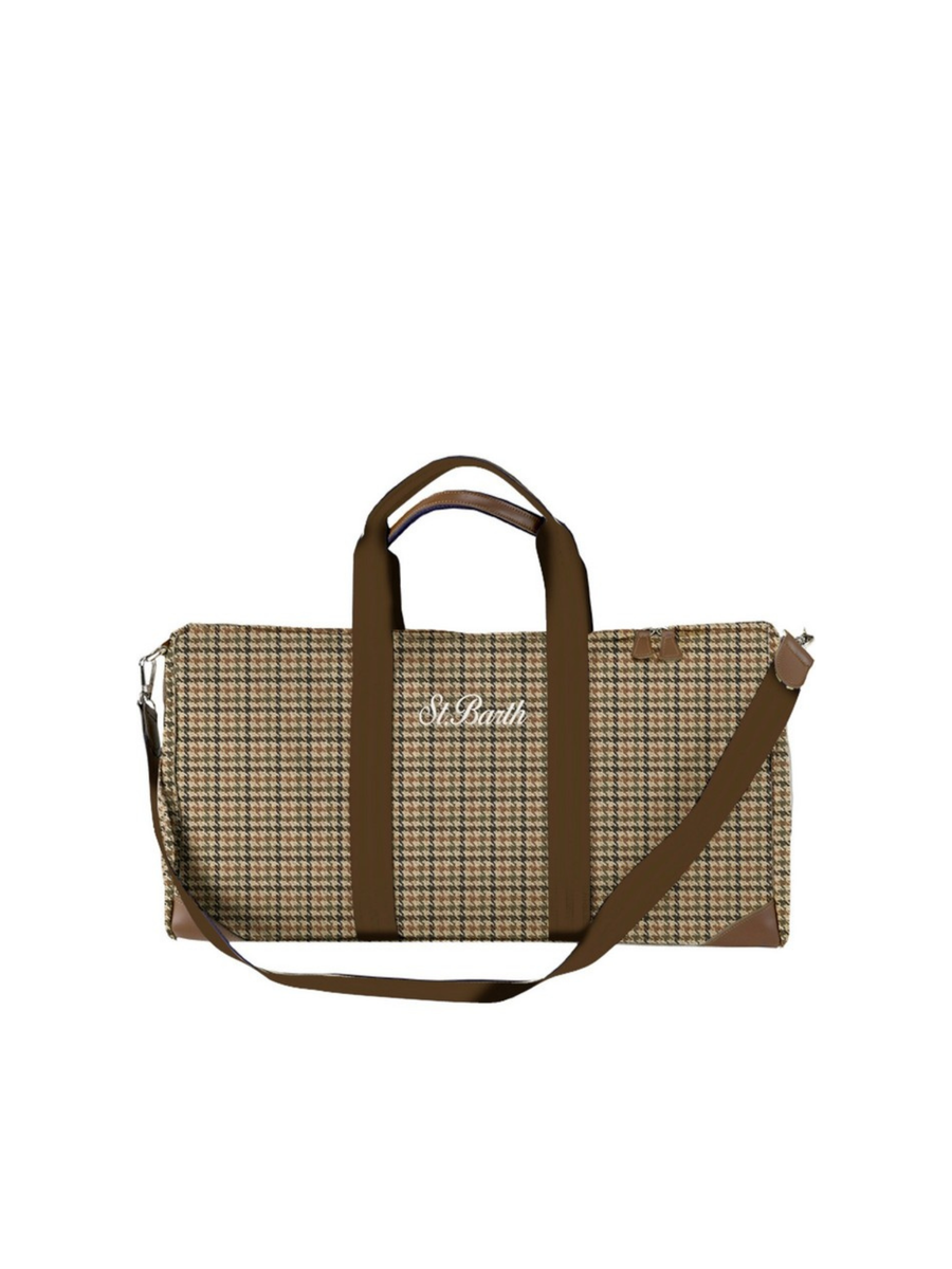 Borsone "Herringbone 18 emb" Saint Barth marrone JTEL0010 00188I MC2 SAINT BARTH 