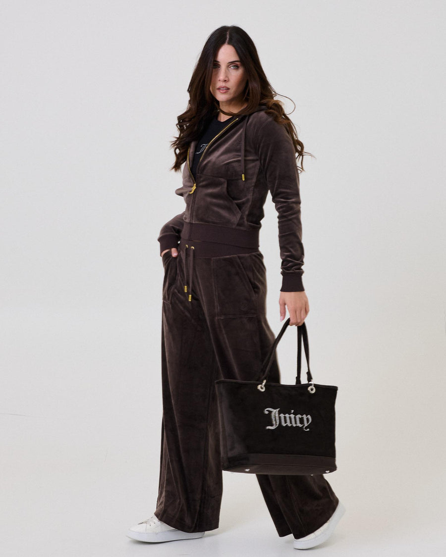 Pantalone in velluto Juicy Couture moro in tuta VIJB70777WPF JB7 Juicy Couture 