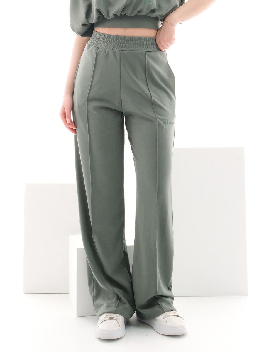 Pantalone in tuta Hinnominate a palazzo verde HMABW01448 VE35 Hinnominate 
