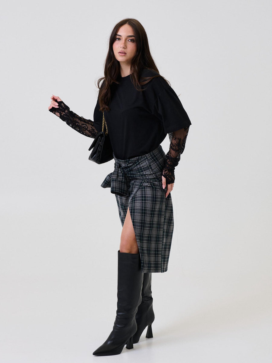 Gonna con maniche allacciate Vicolo grigia TF0954 GRIGIO Vicolo 