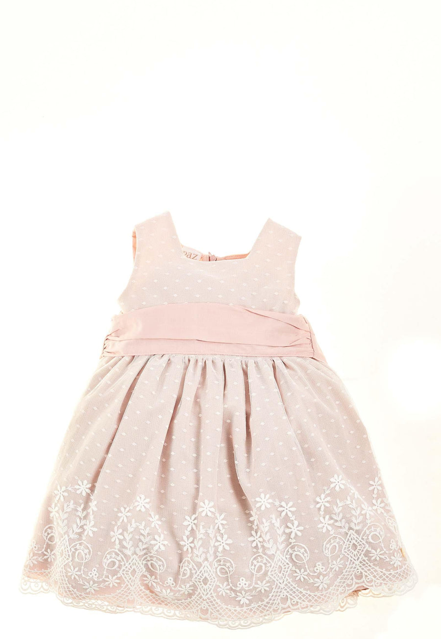 Abito rosa con merletto 10435270 6035 Paz Rodriguez 