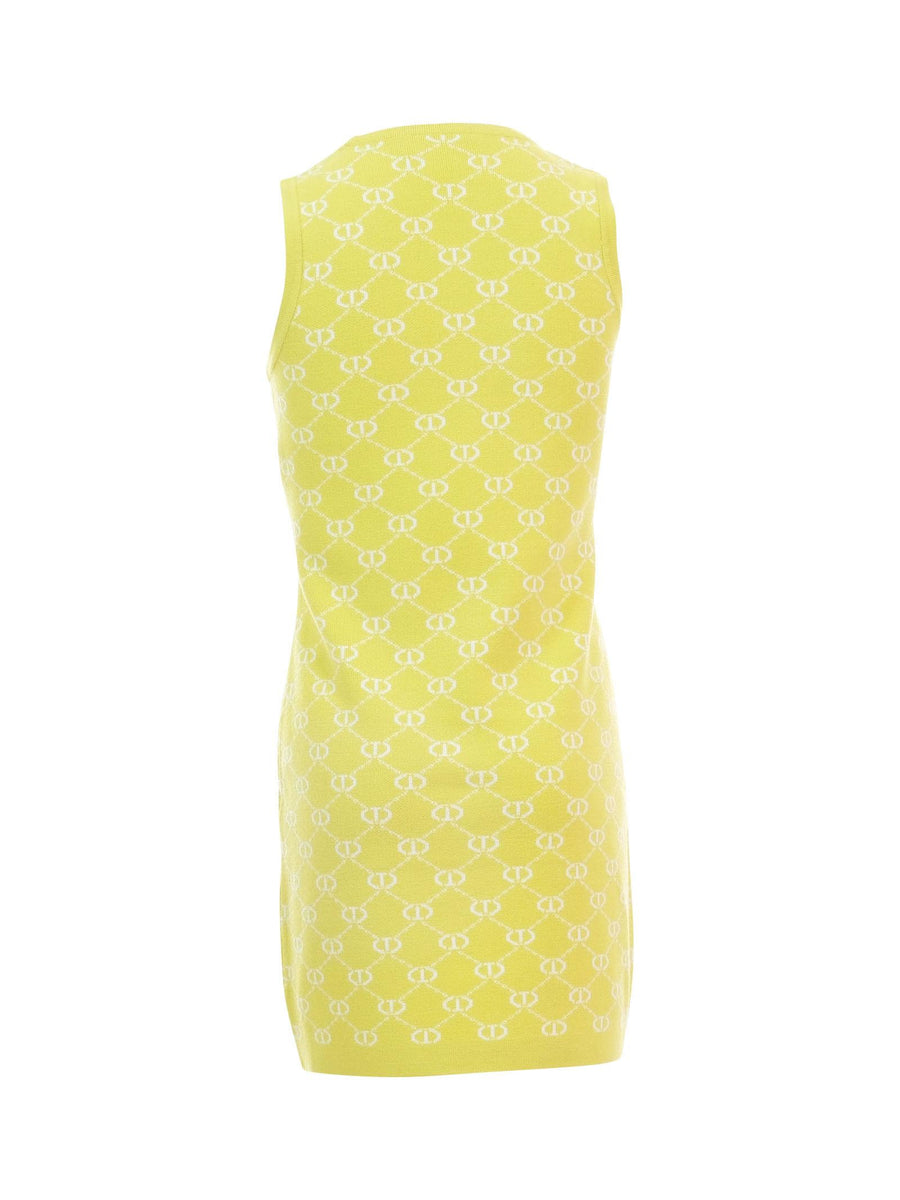 Abito smanicato Twinset giallo logato all over 251GJ3QX2 12190 Twinset 