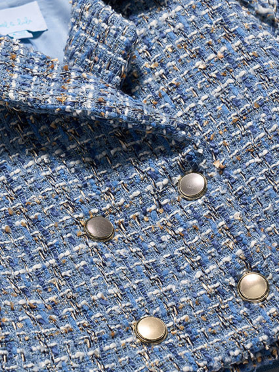 Giacca tweed doppio petto Abel & Lula azzurra 5841 Celeste Abel & Lula 