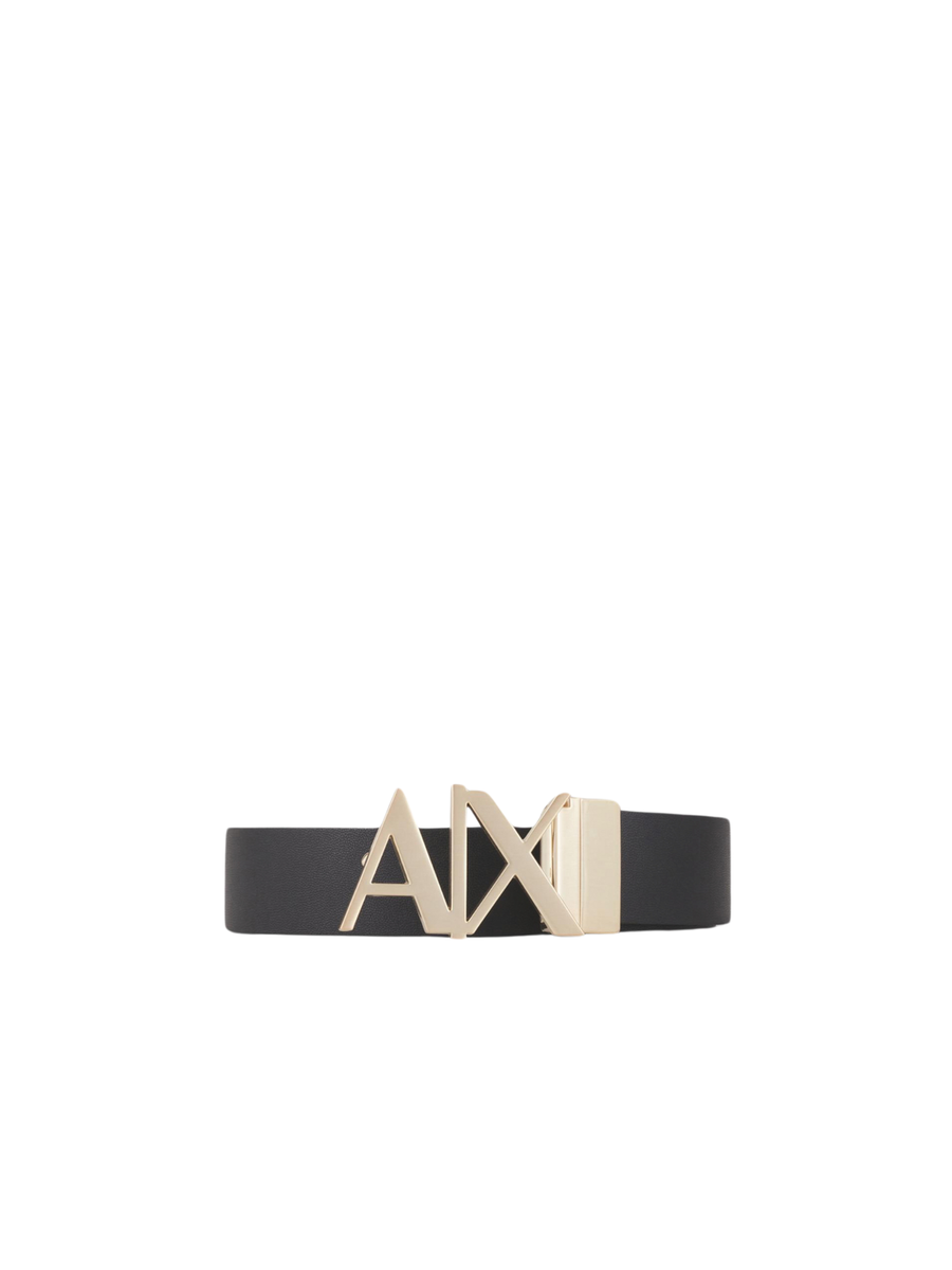 Cintura Armani Exchange nera con fibbia logo AX dorata 951017CC505 71820 Armani Exchange 