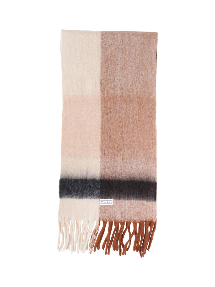 Sciarpa Manila Grace con frange marrone MFJF24F061 UNI Manila Grace 