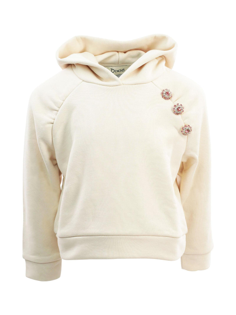 Felpa oversize avorio con charm LM14040G42 3118 Dixie Kids 